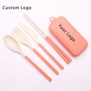Custom Printed Wheat Straw Cutlery Set, Eco-Friendly and Portable for Business Promotions - Product Image 6