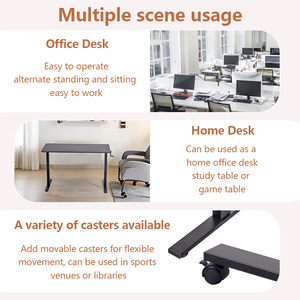 Premium <strong>Adjustable</strong> Manual Standing Desk Ergonomic Computer Desk Modern Design <strong>Low</strong> <strong>Price</strong> Home Office Commercial Office <strong>Furniture</strong> - Product Image 2