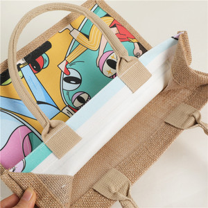 Wholesale Promotional Rural <strong>Jute</strong> <strong>Tote</strong> <strong>Bag</strong> Designer <strong>Tote</strong> Hand <strong>Bag</strong> Cheap Price Big Shoulder <strong>Tote</strong> <strong>Bag</strong> with <strong>Custom</strong> <strong>Printed</strong> logo - Product Image 4