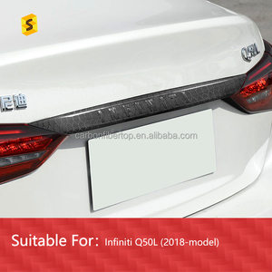 Car Trunk Bright Strip Decoration Real Carbon Fiber Exterior Accessories for Q50 Q50L - Product Image 2