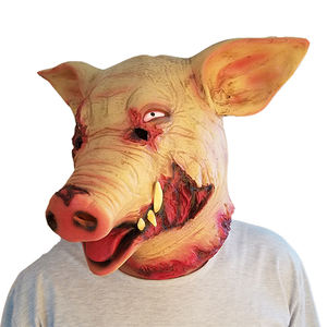 หน้ากากฮาโลวีนสำหรับผู้ใหญ่หน้ากากหมูเนื้อน้ำยางชั่วร้ายหน้ากากสยองขวัญ - Product Image 2