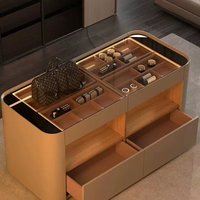 Armoire de rangement double face Armoire de conception minimale Table d'îlot multifonctionnelle Chambre à coucher Salon Meubles Bijoux