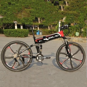 Vélo électrique Smlro S11 48v 350W Moteur 10Ah <span class=keywords><strong>VTT</strong></span> 26 pouces Pneu gras 21 vitesses Vélo pliable de ville Ebike - Product Image 3