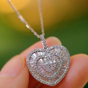 Xinfly 18k Pure Gold 1ct Natural Diamond Dainty Peach Heart Pendant <b>Necklace</b> Trendy - Product Image 3