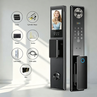 Cerradura Inteligente WiFi con Reconocimiento Facial y de Venas de la Palma de la Mano, Multi-idioma, Impermeable, con Código/Contraseña, App Tuya, Tarjeta de Memoria, Aleación de Aluminio, Fácil de Usar