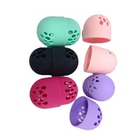 Support en silicone pour éponge de maquillage, étui de rangement portable pour houppette cosmétique, conteneur lavable pour éponge de maquillage