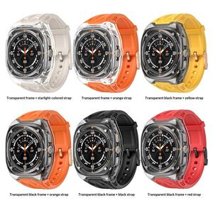 Factory Wholesale TPU <b>Watch</b> Strap with PC <b>case</b> for samsung Ultra 47mm High-End Feel Transparent Integrated Design <b>Watch</b> Band - Product Image 3
