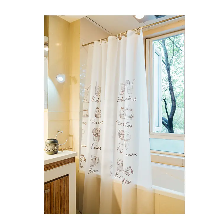 High Quality Custom Print PEVA Shower Curtains With Cartoon Pictures