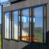 Ventanas y Puertas Francesas de Aluminio para Casa Moderna, Ventana Abatible Resistente a Huracanes para Villas