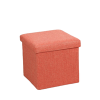 Banc de bout de lit pliable, ottoman de rangement et repose-pieds rembourré en tissu pour salon, chambre, couloir, entrée d'hôpital