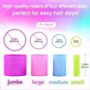 ชุดโรลม้วนผมแบบไม่ใช้ความร้อน 37 ชิ้น แบบขายส่ง พร้อมหวีและกิ๊บหนีบผม - Product Image 3