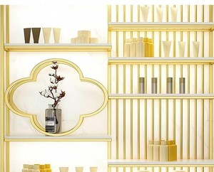 2025 Étagère de luxe nordique en fer forgé, style luxe léger, étagère de sol, écran de séparation pour la maison, présentoir pour nail art et cosmétiques - Product Image 4