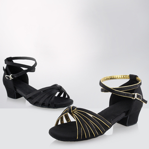 <span class=keywords><strong>Scarpe</strong></span> da Ballo Latino in Raso con Tacco Basso per Bambina - Product Image 3