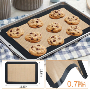 Tapis de cuisson en silicone renforcé de fibre de verre antiadhésif, qualité alimentaire, résistant à la chaleur, pour four, biscuits, pain, pâtisserie - Product Image 2