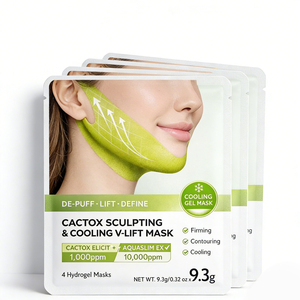 <span class=keywords><strong>Masque</strong></span> liftant Cactus V Line, raffermissant, anti-rides, hydratant, hydrogel, amincissant, raffermissant les rides, <span class=keywords><strong>double</strong></span> <span class=keywords><strong>menton</strong></span>, <span class=keywords><strong>masque</strong></span> visage en forme de V - Product Image 2
