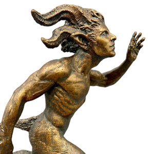 Statue de satyre en cours d'exécution galvanisée en bronze fait main personnalisé 7.5 ''mythologie orque Figurine résine - Product Image 6