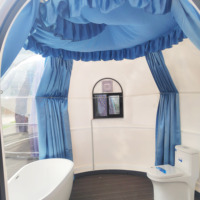 Geodome 4m Tente dôme géodésique transparente de luxe en PC Bubble House