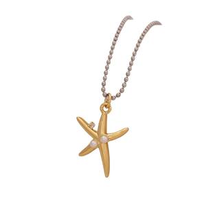 YW gaya Bohemian perhiasan musim panas pantai laut untuk anak perempuan kalung jimat bintang ikan impian baja tahan karat - Product Image 4