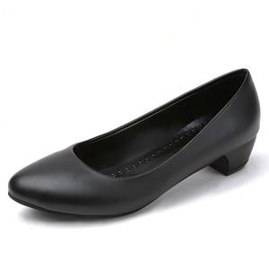 <span class=keywords><strong>Zapatos</strong></span> <span class=keywords><strong>de</strong></span> Trabajo <span class=keywords><strong>de</strong></span> Piel Suave para Mujer, Sin Cordones, Tacones Altos Finos, Antideslizantes, Impermeables, Diseño Ligero para Azafatas, para Vestir Formal - Product Image 4