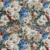 Tissu jacquard floral moderne teint en fil, polyester/coton, textiles de maison, ameublement, canapés, robes, oreillers, rideaux