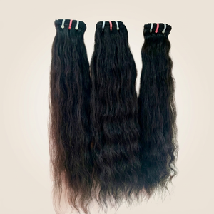 Extensiones de cabello humano indio virgen 100% de la mejor calidad, rizadas, rectas y onduladas para mujeres - Product Image 1