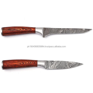 Juego de cuchillos de cocina multifunción profesional de 8 piezas con cuchillas de acero inoxidable de Damasco, mango de madera ecológico - Product Image 5