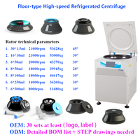 Centrifugeuse réfrigérée haute vitesse 5-21R, modèle compact de laboratoire avec 21000 tr/min, rotor fixe/oscillant 53628xg pour échantillons biologiques
