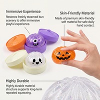Squishy Fantôme d'Halloween Effrayant à Rebond Lent Anti-Stress Personnalisable, Petites Séries Mixtes en Stock Prêt