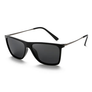 Lunettes de soleil unisexes noires, monture en métal TR, verres TAC, protection UV400, pour le soleil, les voyages, la conduite, la mode - Product Image 1