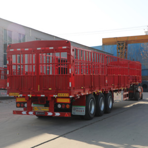 Semi-remorque à paroi latérale/cargo de 12 m/14 m/16 m/18 m pour marchandises en vrac/animaux/légumes/fruits - Product Image 1