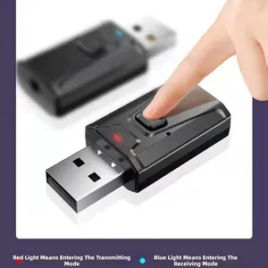 Transmisor y Receptor Bluetooth 5.4 USB, Micrófono 3 en 1, Adaptador <span class=keywords><strong>EDR</strong></span>, <span class=keywords><strong>Dongle</strong></span> Auxiliar de 3.5 mm para TV, PC, Auriculares, Estéreo Doméstico, Audio HiFi para Automóvil - Product Image 4