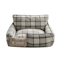 Lit pour animaux de compagnie toutes saisons, pour chiens et chats, amovible, lavable, doux, chaud, en tissu, vente en gros d'usine