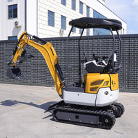 Promotion Mini-excavatrice sur chenilles, moteur Koop, diesel haute efficacité 14 CV, capacité de la benne 0,03 m³