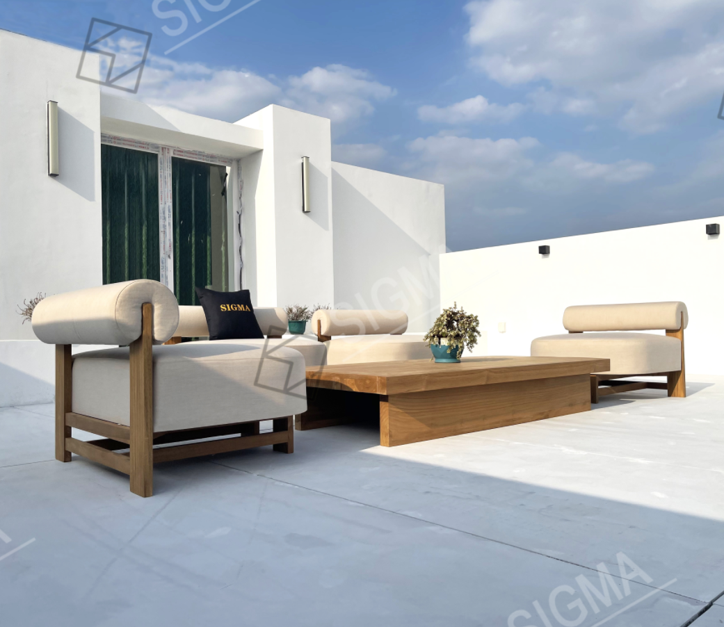 Outdoor Furniture Set Garden Sofa Set Teak Wood Lounge Chair Luxury Dining Table Chaise Wood Furniture Modern king Beds