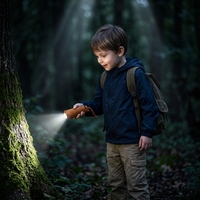 Nouvelle mini lampe torche LED porte-clés USB rechargeable en silicone en forme d'ours, indice IP20, SOS d'urgence, pour camping et chevet d'enfant 2026