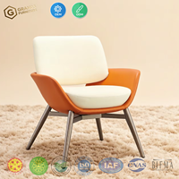 Moderner Nordischer Luxus Wohnzimmer Hotel Lounge Möbel Einzelsofa Metallbeine Stuhl Konvertierbarer Sessel Wartebereich Sitzgelegenheit