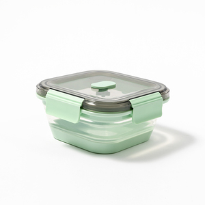 High Quality 500ml Kitchen Square Airtight <strong>Collapsible</strong> Plastic Food Storage <strong>Container</strong> Plastic Lid Leak Proof Portable Modern - Product Image 2