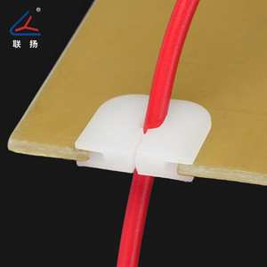 Clips de câble en nylon Lianyang Sqg blancs, moulés par injection, carrés, pour la protection des câbles et des trous de câblage - Product Image 3