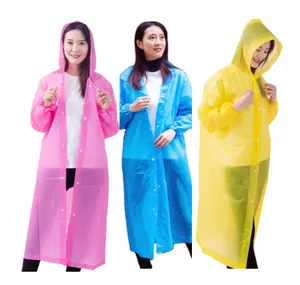 Оптовая продажа, индивидуальный многоразовый длинный дождевик для мужчин и женщин, пластиковый водонепроницаемый дождевик из ЭВА
