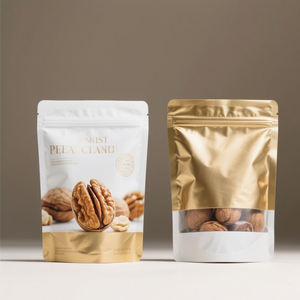 <span class=keywords><strong>Sachets</strong></span> en mylar avec fenêtre Emballage personnalisé refermable Noix Collations Alimentaires Pochette debout en plastique à fermeture éclair - Product Image 3