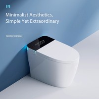 Toilette intelligente multifonctionnelle entièrement automatique avec siège chauffant et télécommande, commande vocale électrique