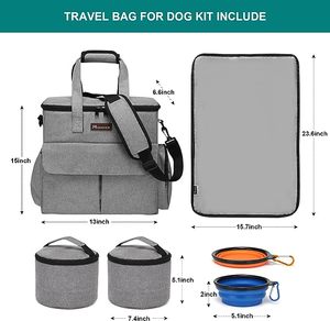 Mochila de viaje para perros con muestra gratis, bolsas para perros aprobadas por la aerolínea para viajar, suministros para bolsas de pañales para cachorros, camping para mascotas - Product Image 3