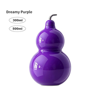 Bouteille d'eau portable en acier inoxydable isolée en forme de gourde porte-bonheur 10 oz, gourde isotherme à double paroi avec sangle détachable, design unique