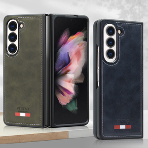 Funda de Cuero Lisa Personalizada VIETAO para <span class=keywords><strong>Z</strong></span> <span class=keywords><strong>Flip</strong></span> 4, Funda para Teléfono Móvil con Pantalla Plegable para Samsung <span class=keywords><strong>Galaxy</strong></span> <span class=keywords><strong>Z</strong></span> Fold 3 5g - Product Image 2
