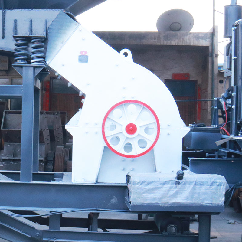 Small Mobile Stone Concrete Hammer Crusher PLC Control AC Motor Engine ...