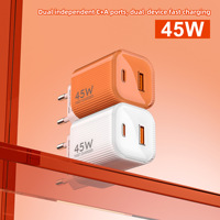 Chargeur USB C PD 45W en gros d'usine, adaptateur secteur USB mural PD3.0 avec prise EU/US Type C pour iPhone 17 Pro Max 16 15 14