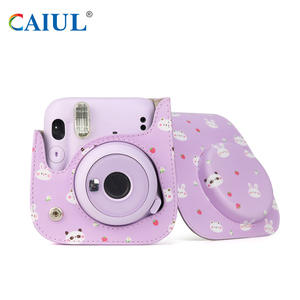 <span class=keywords><strong>Pauli</strong></span> Mini11/9/8/12/CUKY PU Retro Camera Bag Protección digital púrpura para equipos de video y cámara - Product Image 2