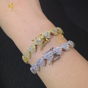 Envío Directo, en Existencia, Joyería Brillante, Elegante Pulsera Cubana de Plata de Ley 925 de 8 mm con Diamantes de Moissanita Estilo Hip Hop - Product Image 4