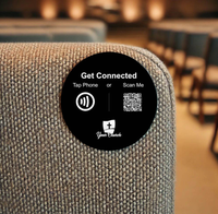 Logotipo de impresión personalizado código QR Iglesia Nfc etiqueta Dia100mm Nfc grifo etiqueta NTAG213 programado Pvc Nfc etiqueta pegatina para iglesias y asientos