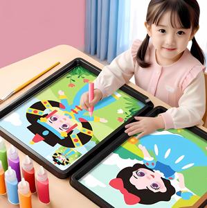 Nuevo Set de Juguetes Educativos de Pintura con Arena de Papel Hechos a Mano para Niños, Caja de Colores para Bebés de Jardín de Infancia, Venta al por Mayor en China - Product Image 1